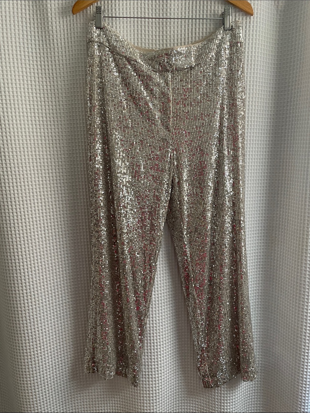 Loft silver sequin pants